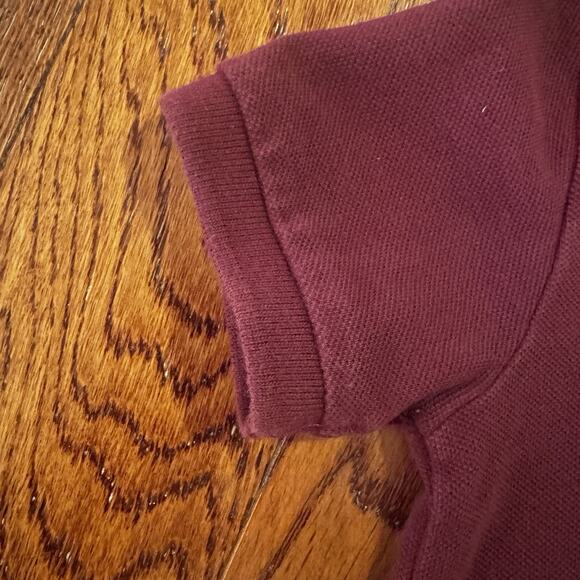 Ralph Lauren Polo Bear Cotton Mesh Polo Shirt Baby Boy 24M Maroon Classic Preppy - Picture 5 of 9